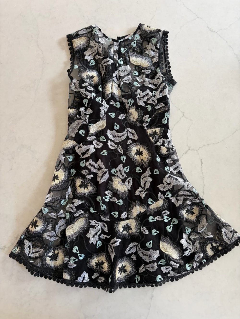 Revolve Karina Grimaldi Embroidered Mini Dress - Leonor in Swept Away